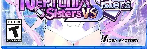 Neptunia: Sisters vs. Sisters, the ESRB box on its front