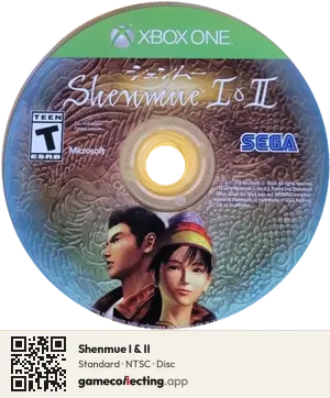Shenmue I & II Xbox One, NTSC disc