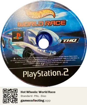 Hot Wheels: World Race PlayStation 2, PAL disc