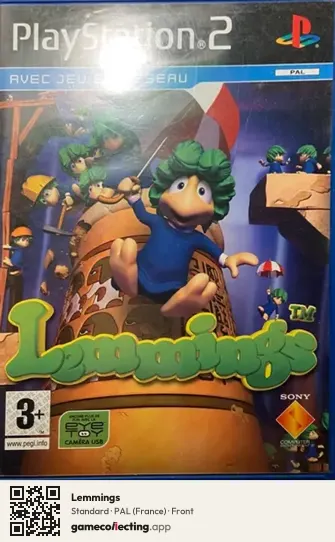 Lemmings PlayStation 2, France box front