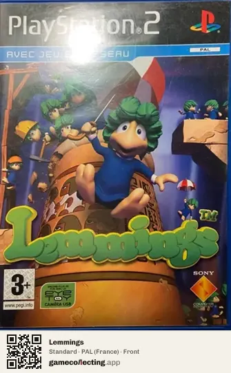 Lemmings PlayStation 2, France box front