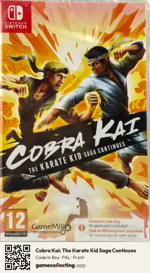 Cobra Kai: The Karate Kid Saga Continues Nintendo Switch, PAL box front