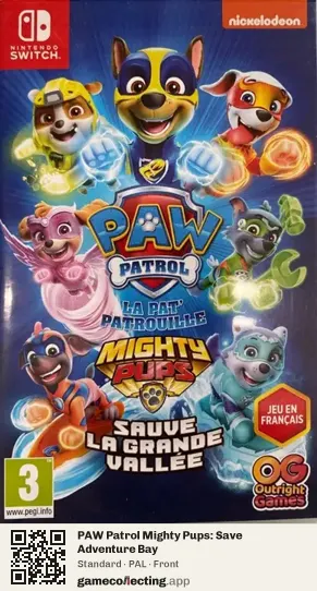 PAW Patrol Mighty Pups: Save Adventure Bay Nintendo Switch, PAL box front