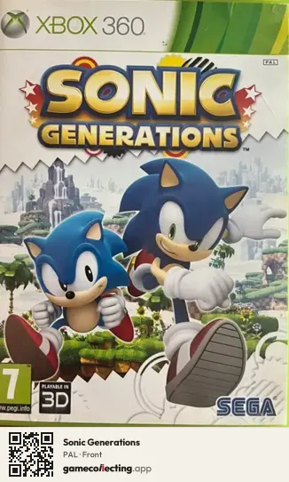 Sonic Generations Xbox 360, PAL box front