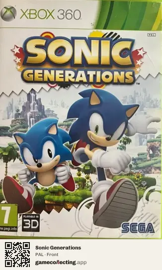 Sonic Generations Xbox 360, PAL box front
