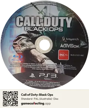 Call of Duty: Black Ops PlayStation 3, PAL disc