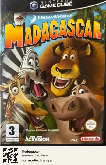Madagascar Nintendo GameCube, PAL box front
