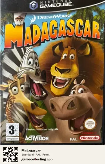Madagascar Nintendo GameCube, PAL box front