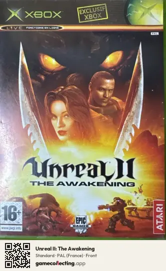Unreal II: The Awakening Xbox, France box front