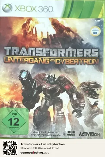 Transformers: Fall of Cybertron Xbox 360, Germany box front