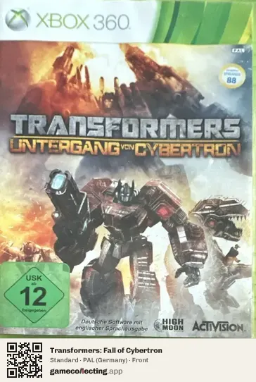 Transformers: Fall of Cybertron Xbox 360, Germany box front