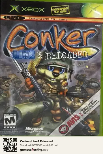 Conker: Live & Reloaded Xbox, Canada box front