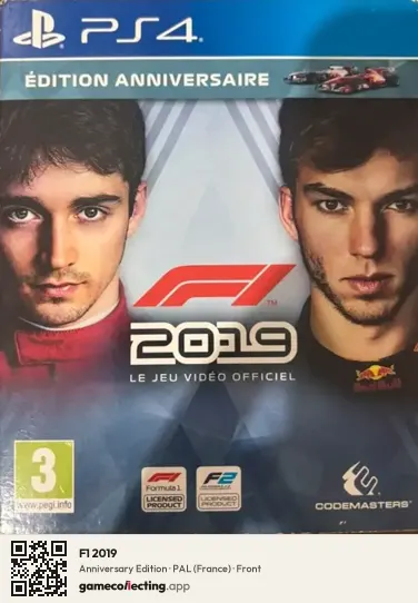 F1 2019 PlayStation 4, France box front