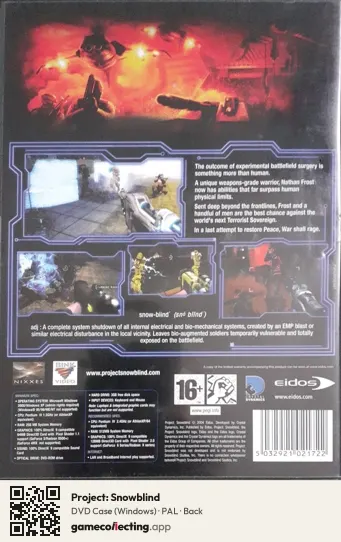 Project: Snowblind Computer, PAL box back