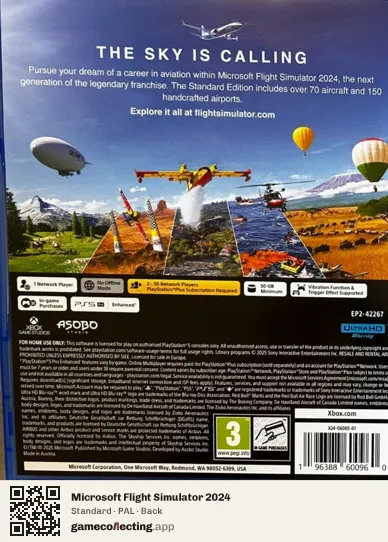 Microsoft Flight Simulator 2024 PlayStation 5, PAL box back