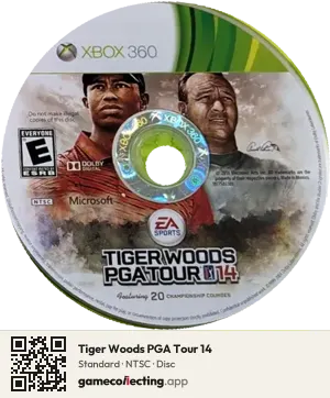 Tiger Woods PGA Tour 14 Xbox 360, NTSC disc