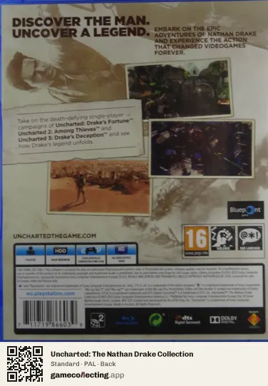 Uncharted: The Nathan Drake Collection PlayStation 4, PAL box back