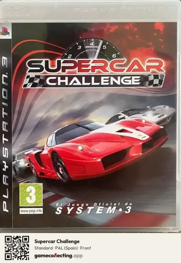 Supercar Challenge PlayStation 3, Spain box front