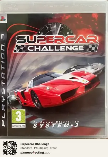 Supercar Challenge PlayStation 3, Spain box front