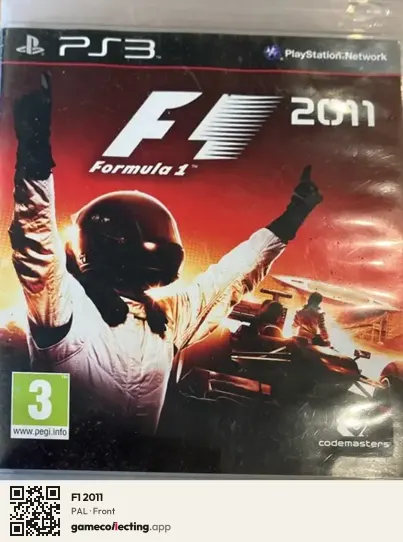 F1 2011 PlayStation 3, PAL box front