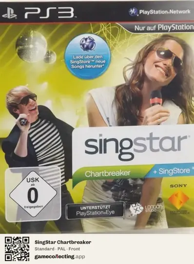 SingStar Chartbreaker PlayStation 3, PAL box front