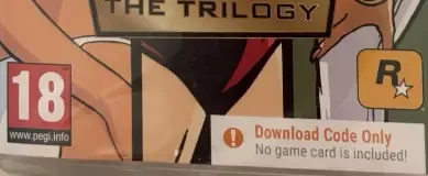 Grand Theft Auto: The Trilogy: The Definitive Edition, the PEGI square on its front