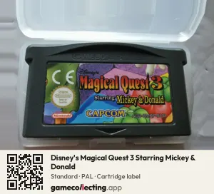 Disney's Magical Quest 3 Starring Mickey & Donald Game Boy Advance, PAL cartridge label