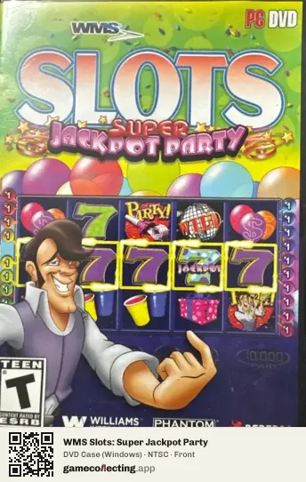 WMS Slots: Super Jackpot Party Computer, NTSC box front