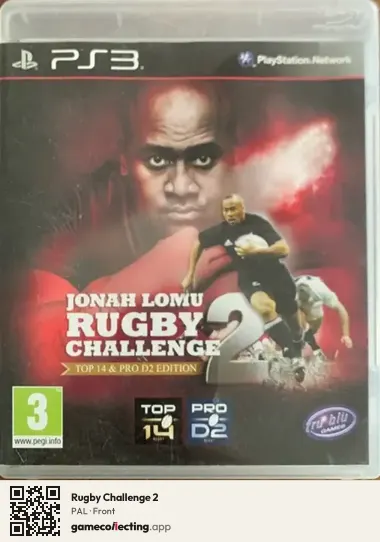 Rugby Challenge 2 PlayStation 3, PAL box front