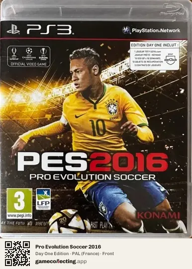 Pro Evolution Soccer 2016 PlayStation 3, France box front