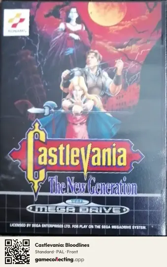 Castlevania: Bloodlines Sega Mega Drive / Genesis, PAL box front