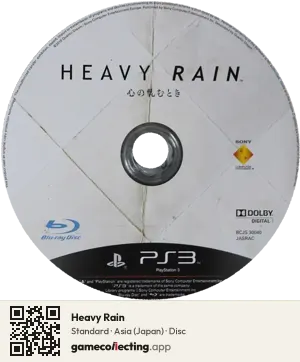 Heavy Rain PlayStation 3, Asia disc