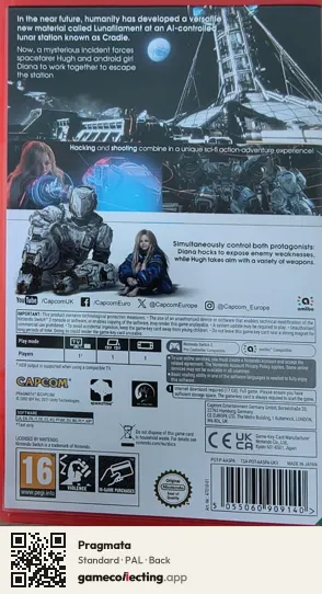 Pragmata Nintendo Switch 2, PAL box back