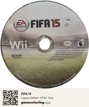 FIFA 15 Nintendo Wii, NTSC disc
