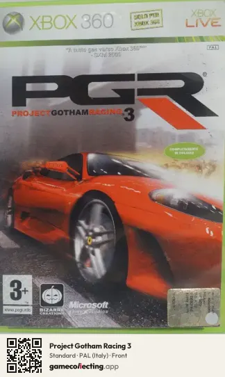 Project Gotham Racing 3 Xbox 360, Italy box front