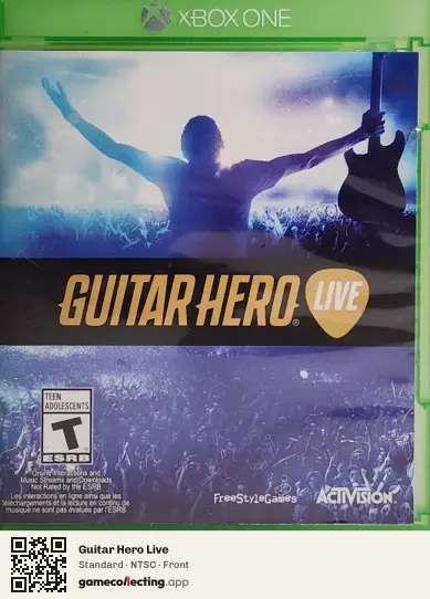 Guitar Hero Live Xbox One, NTSC box front