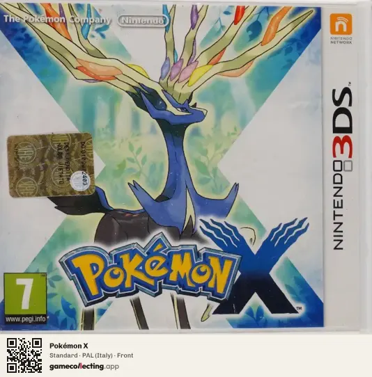 Pokémon X Nintendo 3DS, Italy box front