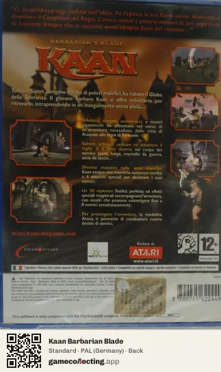 Kaan Barbarian Blade PlayStation 2, Germany box back