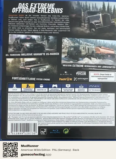 MudRunner PlayStation 4, Germany box back
