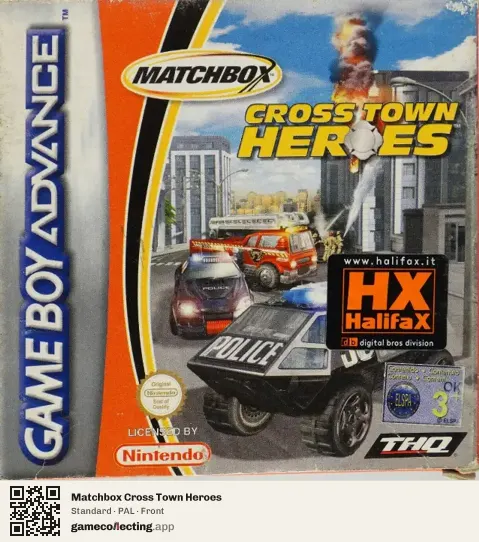 Matchbox Cross Town Heroes Game Boy Advance, PAL box front