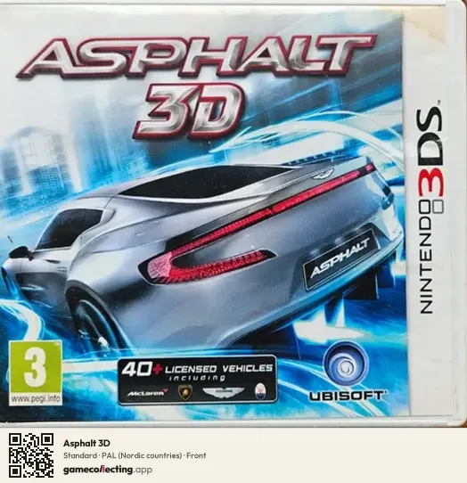 Asphalt 3D Nintendo 3DS, Nordic countries box front