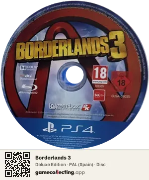 Borderlands 3 PlayStation 4, PAL disc
