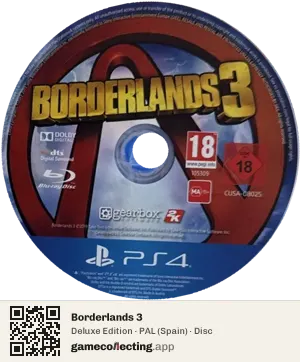 Borderlands 3 PlayStation 4, PAL disc