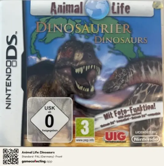 Animal Life: Dinosaurs Nintendo DS, Germany box front