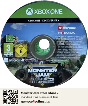 Monster Jam Steel Titans 2 Xbox One, PAL disc