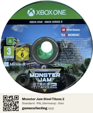 Monster Jam Steel Titans 2 Xbox One, PAL disc