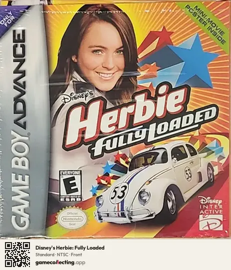 Disney's Herbie: Fully Loaded Game Boy Advance, NTSC box front