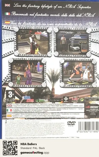 NBA Ballers PlayStation 2, PAL box back
