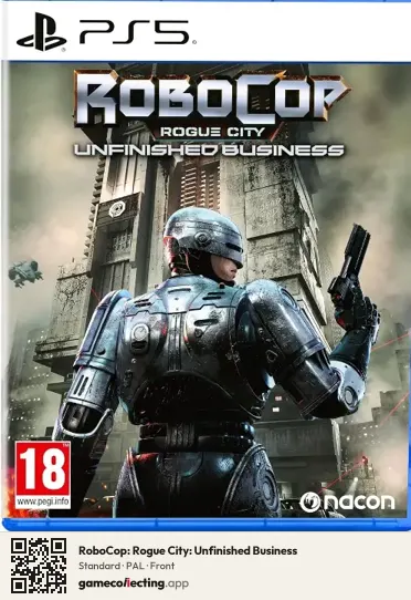 RoboCop: Rogue City: Unfinished Business PlayStation 5, PAL box front