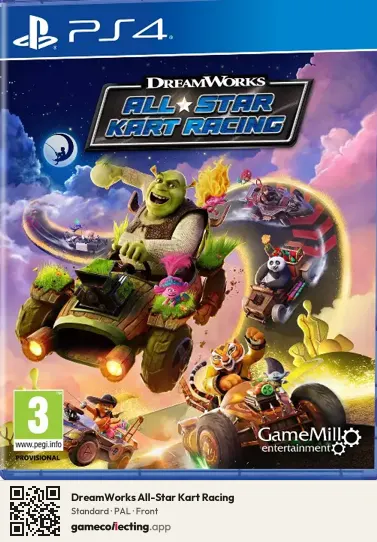 DreamWorks All-Star Kart Racing PlayStation 4, PAL box front